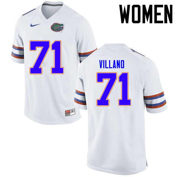 Florida Gators Women #71 Nick Villano College Football Jersey White